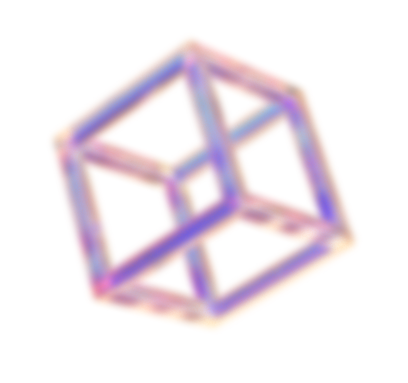 Iridescent dBot geometric form