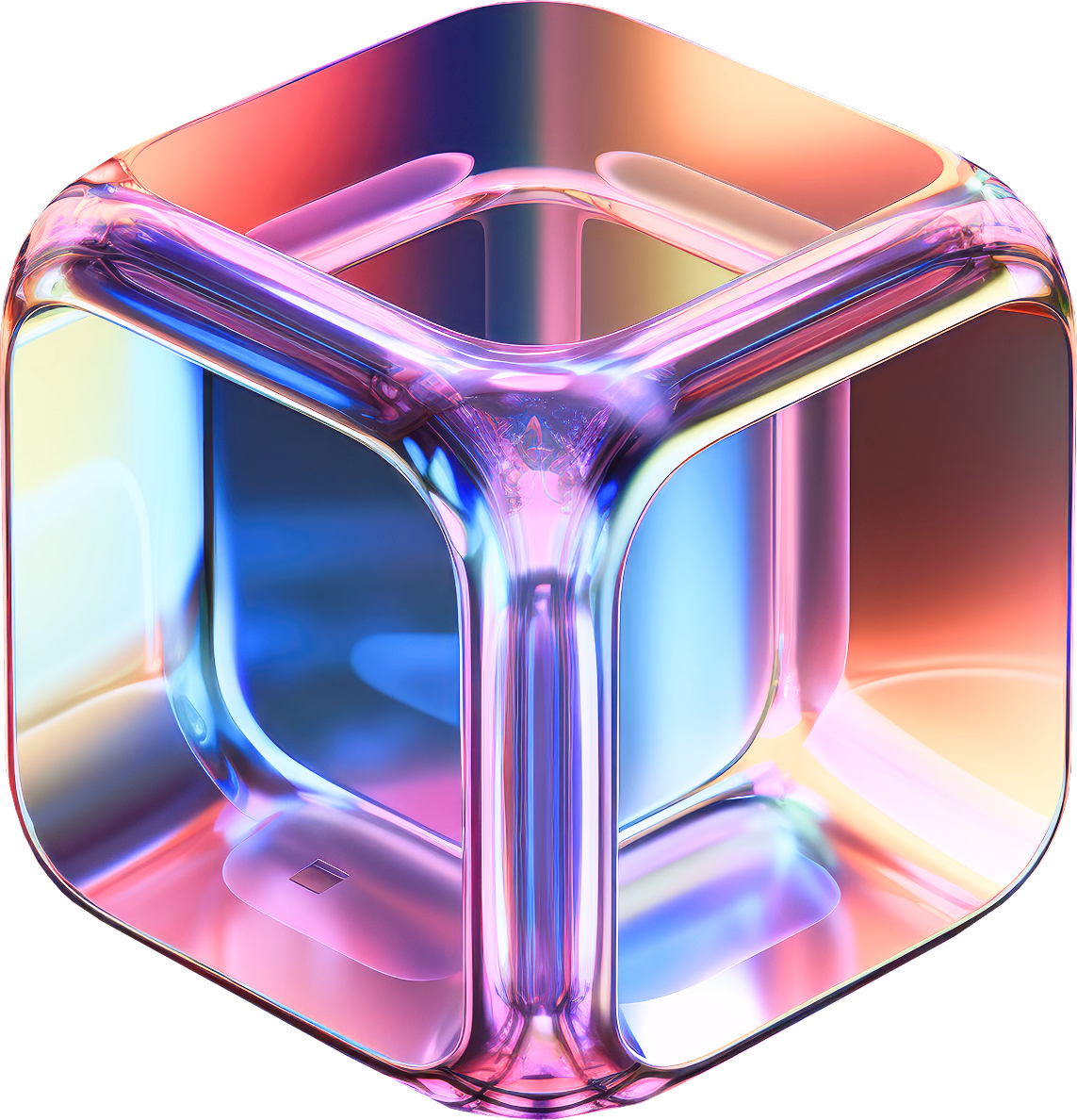 Iridescent geometric form representing an autonomous AI agent